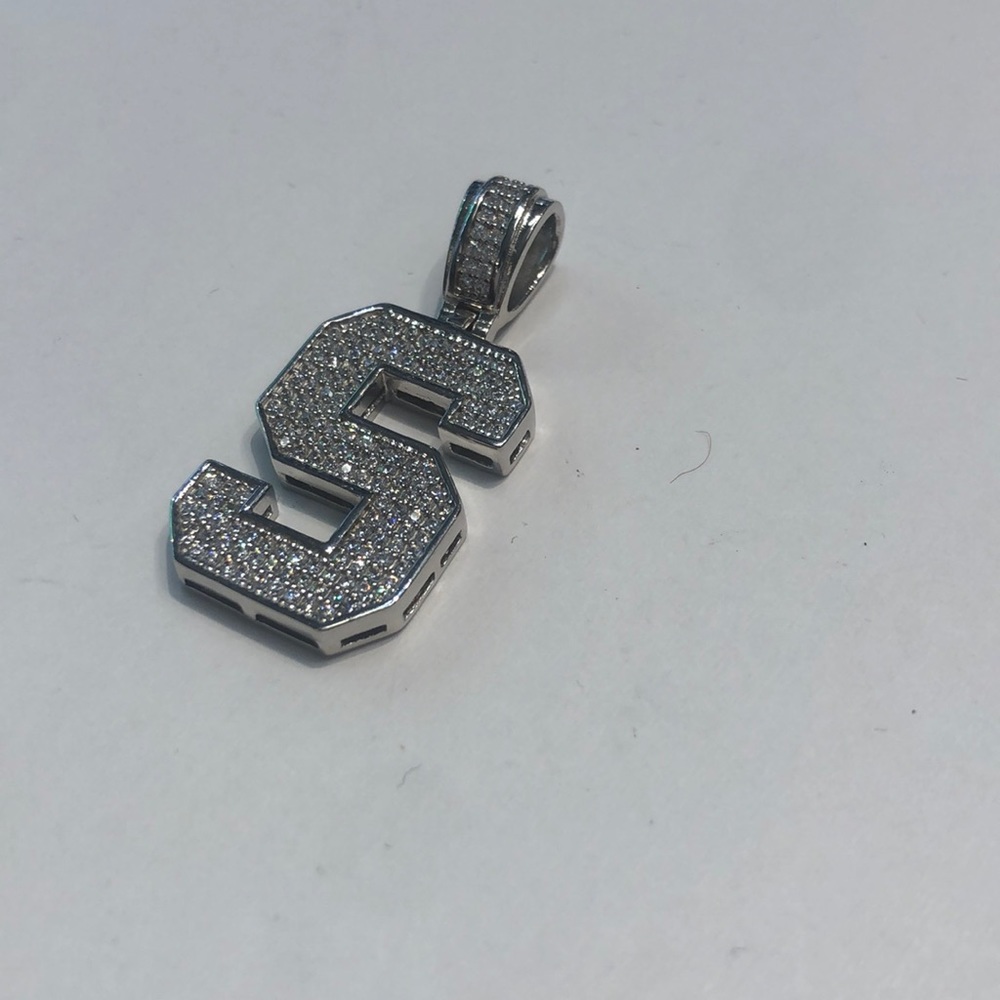 Silver Initial Pendant - image 6